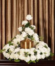 White Carnation Urn Design