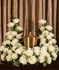 White Rose Urn Design