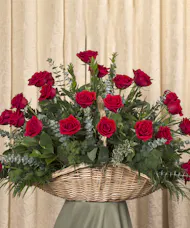 Red Rose Tribute Fireside Basket