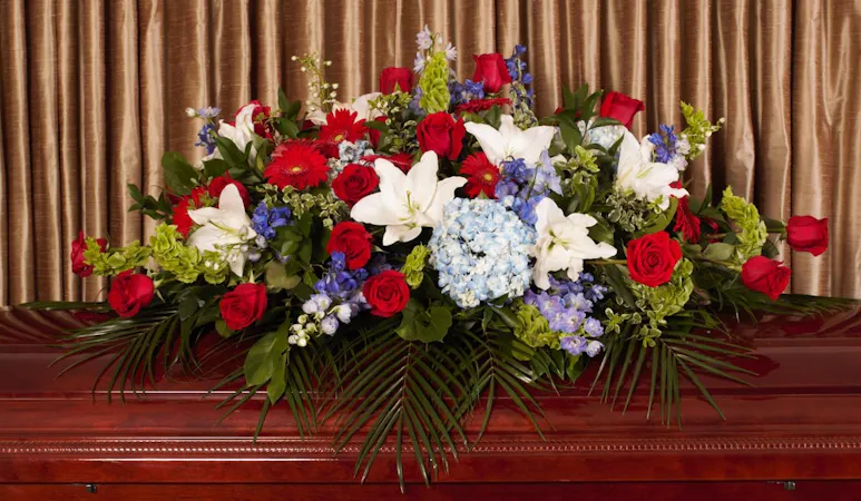 Patriotic Salute Tribute Series Casket Spray