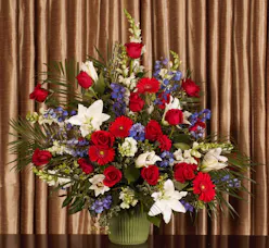 Patriotic Salute Tribute Mache Basket