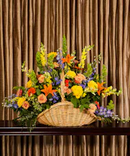 Glowing Tribute Fireside Basket
