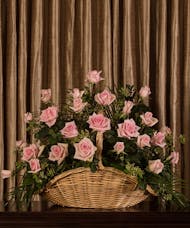 Pink Rose Tribute Fireside Basket
