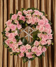 Pink Rose Tribute Standing Wreath