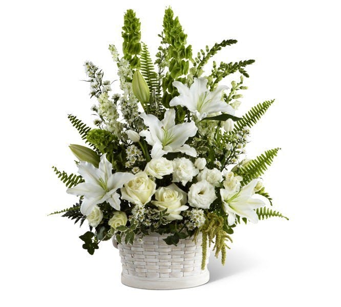 Sorrow Basket Bouquet Columbus Funeral Flowers Sympathy Flowers Funeral Baskets
