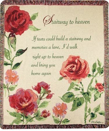 Stairway To Heaven Floral Sympathy Throw