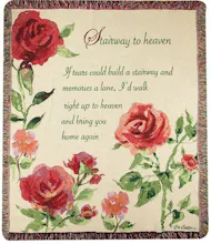 Stairway To Heaven Floral Sympathy Throw