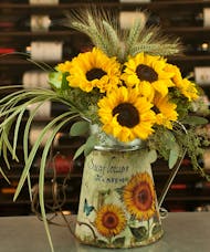 Deluxe Sunflower Watering Can