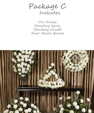 White Carnation Memorial Package C