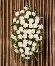 White Carnation Tribute Standing Spray