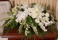 White Elegance Tribute Series Casket Spray