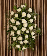 White Rose Tribute Standing Spray