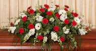 Red & White Remembrance Series Casket Spray