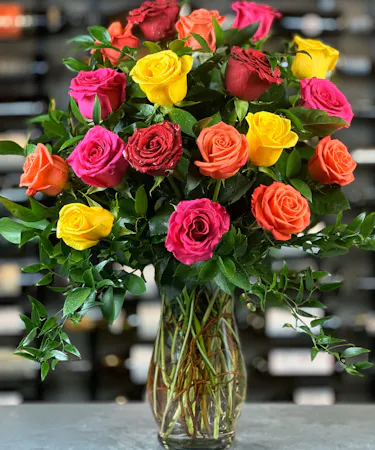 One In A Half Dozen (18) Assorted roses columbus ohio florists newark Griffins