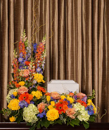 Glowing  Memorial Urn Design Sympathy Flowers Columbus Ohio Newark Ohio