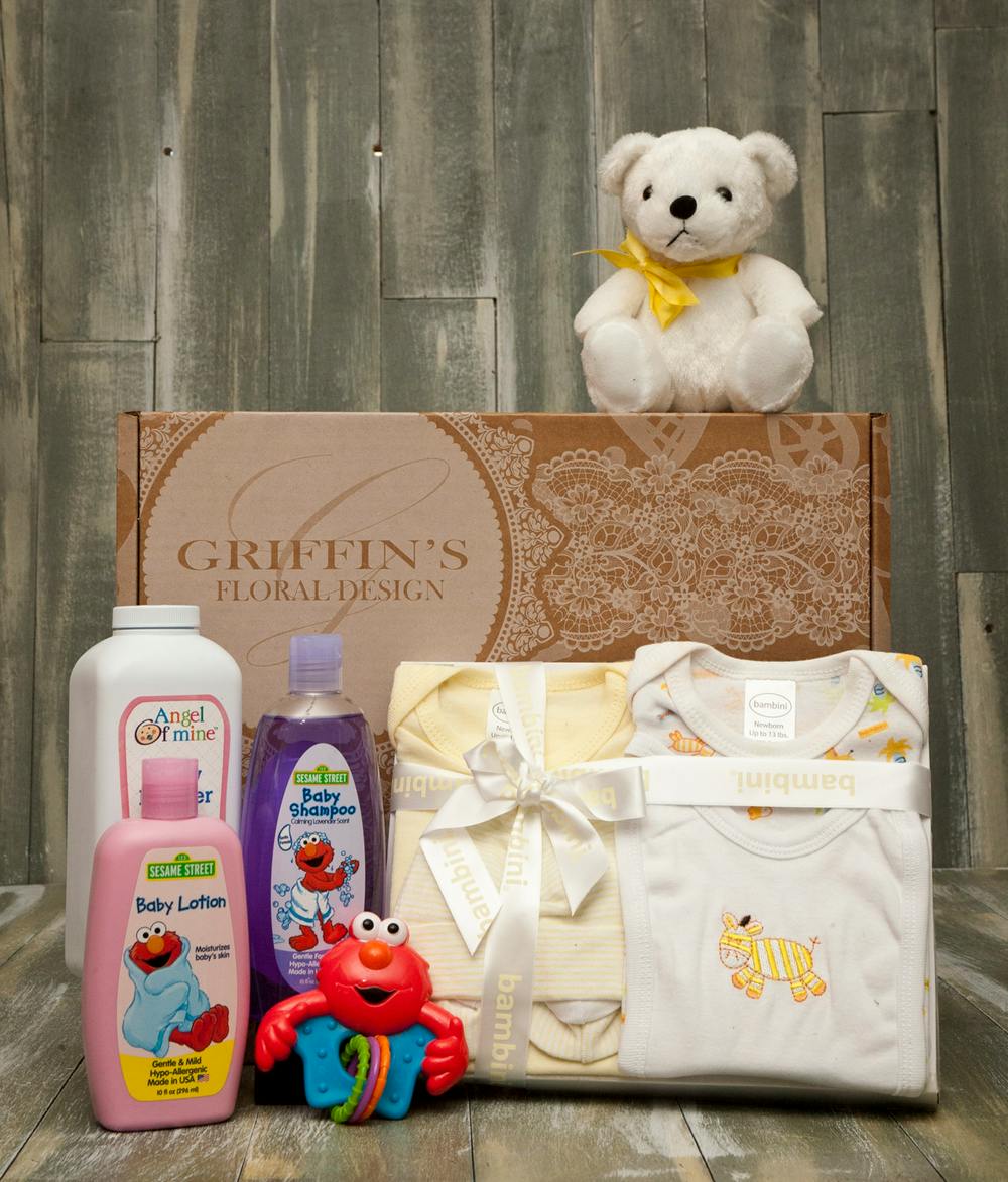 Baby 5 Piece Gift Basket Set Columbus Baby Baskets
