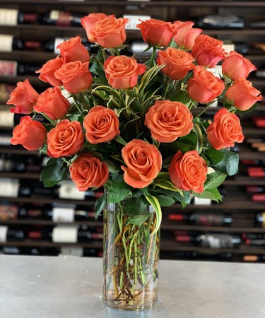 24 Orange Roses Two Dozen Columbus Ohio Florists Newark Griffins
