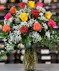 One Dozen (12) Assorted roses WITH BABY'S BREATH  columbus ohio florists newark Griffins