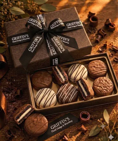 Handcrafted Ohio Amish chocolate-covered Dutch pretzels in premium milk and dark chocolate gift boxes.