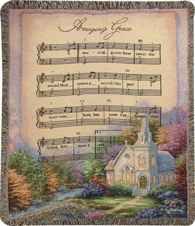 Amazing Grace Sympathy Throw, Funeral Throws Columbus Oh