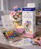 Creative DIY flower bouquet kit, 48-color watercolor paint set, Griffin&rsquo;s 3-wick candle and floral notecards gift box Columbus Ohio.
