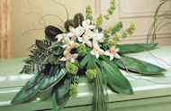 Gracious Cymbidium Casket Spray