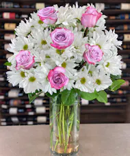 White Daisy Vase