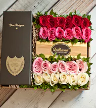 24 Roses & Dom Perignon Champagne Gift Box