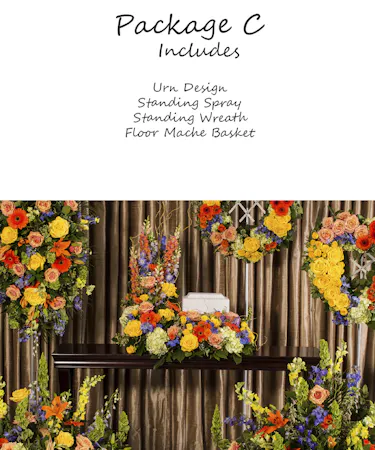 Glowing Memorial Package C Sympathy Flowers Columbus Ohio