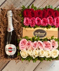 24 Roses & Martini Rossi Champagne Gift Box