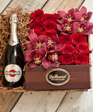 Orchids & Roses Martini Rossi Champagne Gift Box