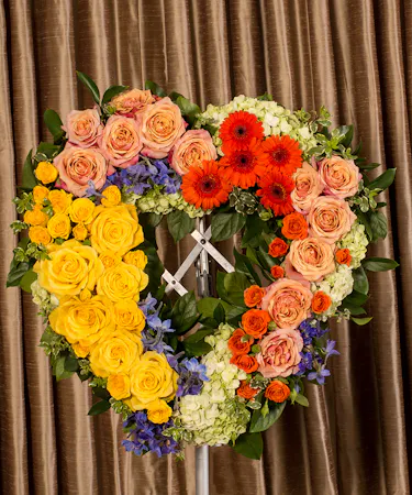 Glowing Tribute Standing Heart Sympathy Flowers Columbus Ohio