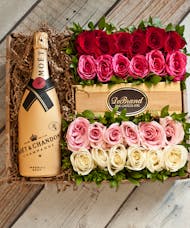 24 Roses & Moet Chandon Champagne Gift Box