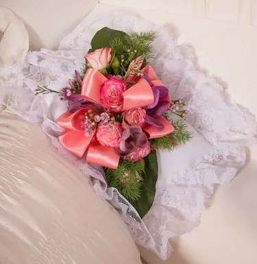 Pastorial Tribute Series Satin Pillow Sympathy Flowers Columbus Ohio