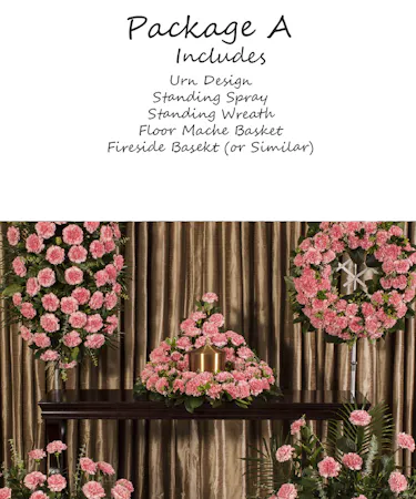 Pink Carnation Memorial Package A Sympathy Flowers Columbus Ohio