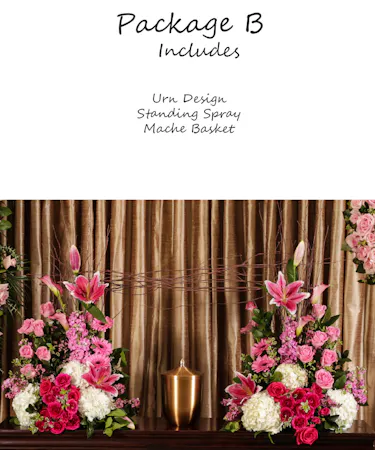 Pink Memorial Garden Package B Sympathy Flowers Columbus Ohio