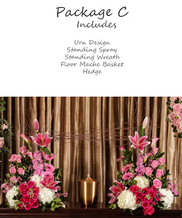 Pink Memorial Garden Package C Sympathy Flowers Columbus Ohio