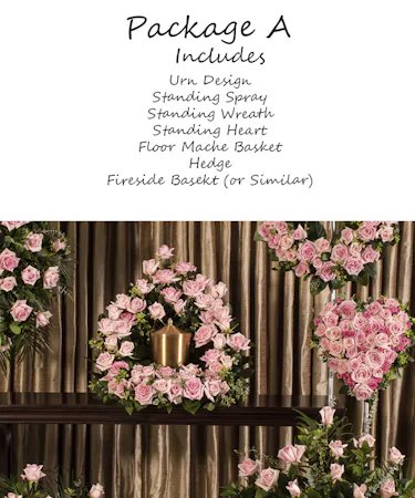 Pink Rose Memorial Package A Sympathy Flowers Columbus Ohio