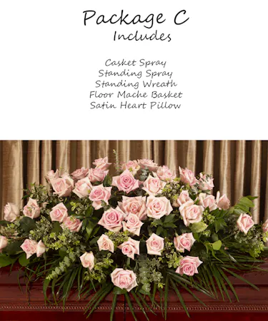 Pink Memorial Garden Urn memorial flowers Columbus Ohio