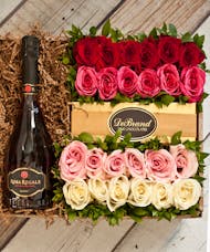 24 Roses & Rosa Regale Champagne Gift Box