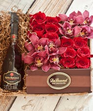 Orchids & Roses Rosa Regale Champagne Gift Box