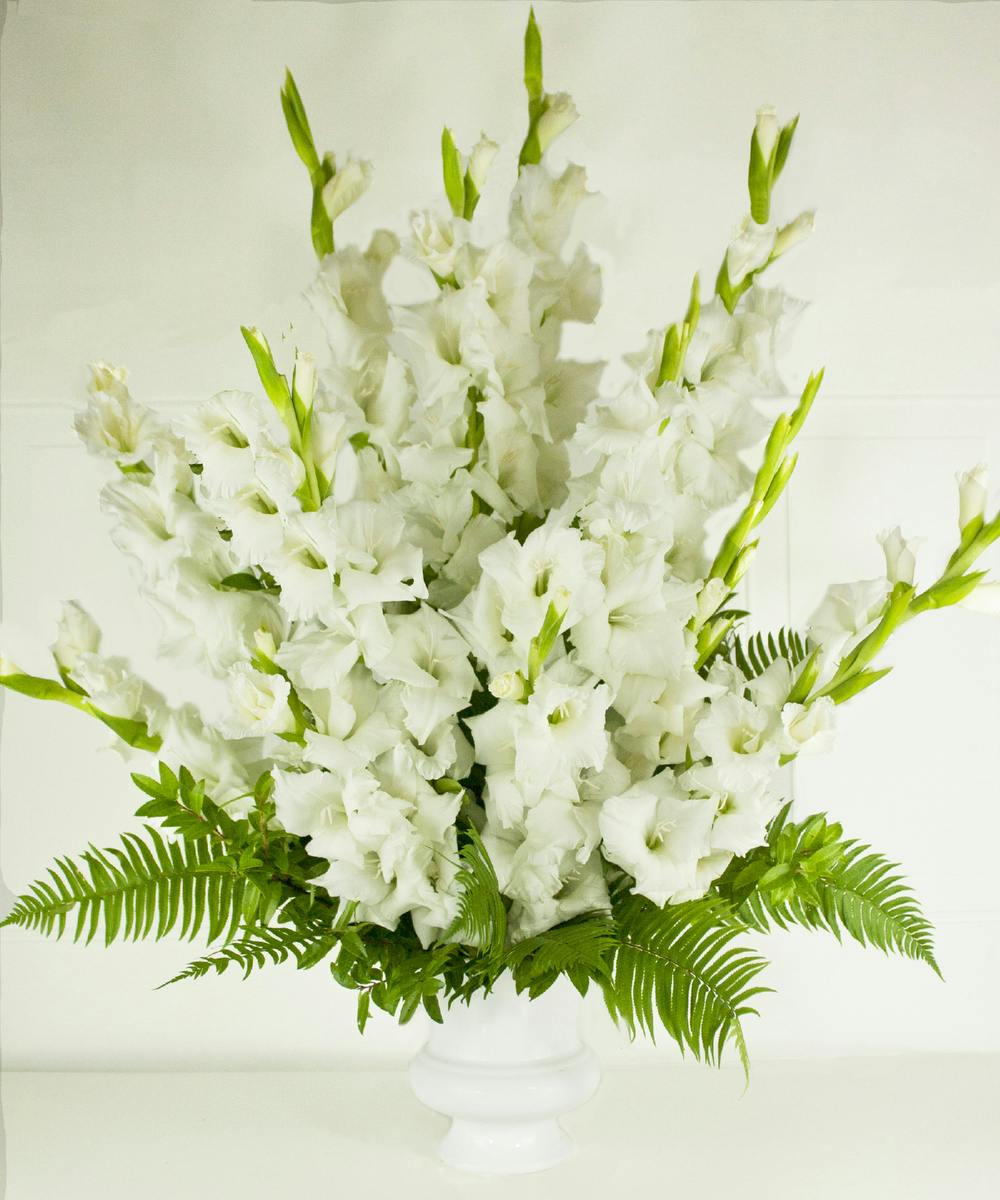 Solemn Offers In White Funeral Flowers Columbus Oh Sympathy Flowers