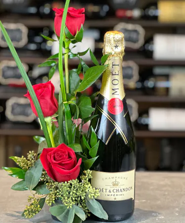 Moet Chandon Sweet Rose champagne delivery columbus ohio florists griffins