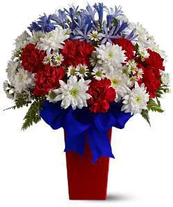 Patriotic Petal Vase