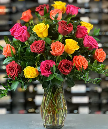 Two Dozen (24) Assorted roses columbus ohio florists newark Griffins