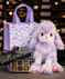 Pastel plush poodle Valentine gift with chocolates delivered in Central Ohio.
