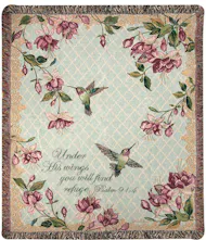 Ruby Among The Fuchsias Sympathy Throw