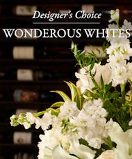 Fresh Floral Arrangement - White Sympathy Designers Choice