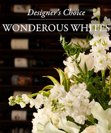 Fresh Floral Arrangement - White Sympathy Designers Choice