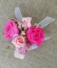 Hot & Soft Pink Wrist Corsage